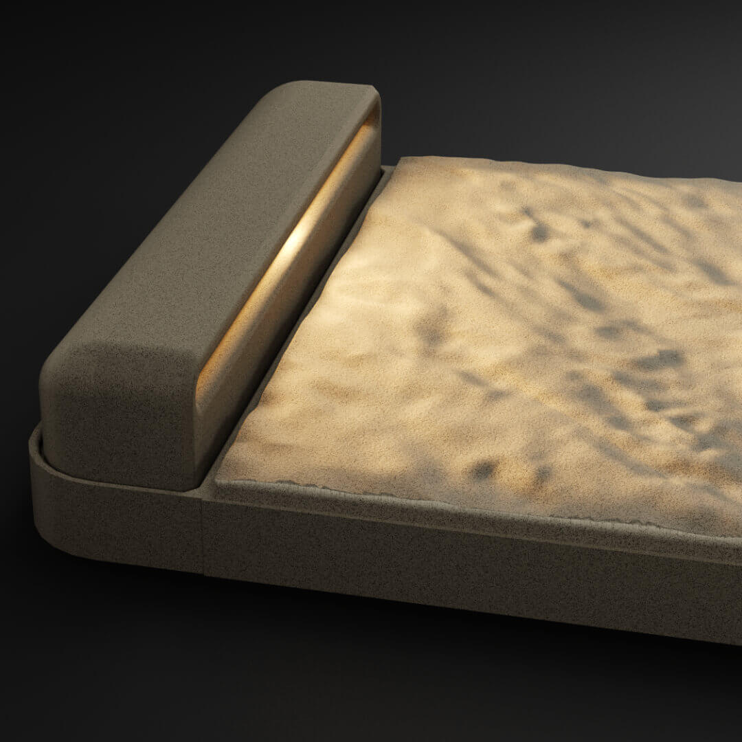 LED Светильник для шаговой плиты STONE Светлая Галька 330х75х98мм