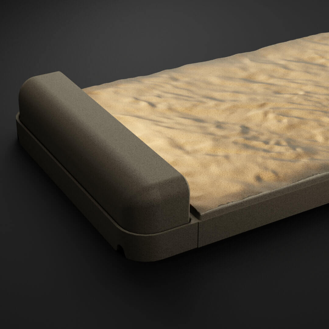 LED Светильник для шаговой плиты STONE Светлая Галька 330х75х98мм